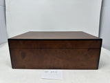 FACTORY FLOOR SALE #148 - Rare Milk Glass Lined 125 CIGAR HUMIDOR BURL MATTE FINISH BY DANIEL MARSHALL - CREATED FOR NAT SHERMAN