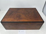 FACTORY FLOOR SALE #148 - Rare Milk Glass Lined 125 CIGAR HUMIDOR BURL MATTE FINISH BY DANIEL MARSHALL - CREATED FOR NAT SHERMAN