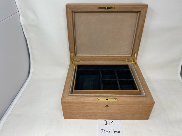 FACTORY FLOOR SALE #214 - AS IS - SOLID MAHOGANY JEWELRY BOX BY DANIEL MARSHALL