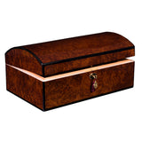 DANIEL MARSHALL LIMITED EDITION 150 HUMIDOR  TREASURE CHEST IN BURL PRIVATE STOCK