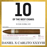 DM 38TH XXXVIII ANNIVERSARY CIGARS BY CARLOS FUENTE IN MACASSAR EBONY DESK TRAVEL HUMIDOR