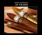 DM 38TH XXXVIII ANNIVERSARY CIGARS BY CARLOS FUENTE IN MACASSAR EBONY DESK TRAVEL HUMIDOR