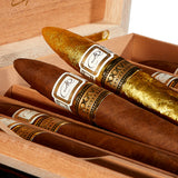 DM 38TH XXXVIII ANNIVERSARY CIGARS BY CARLOS FUENTE IN MACASSAR EBONY DESK TRAVEL HUMIDOR