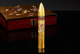 From DM Museum Personal Archives - 24KT GOLD SWIMMING KOI FISH HUMIDOR BY DANIEL MARSHALL
