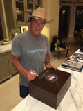 Leonardo DiCaprio Foundation Auction item: Governor Arnold Schwarzenegger's "38th Governor Seal Humidor" by Daniel Marshall filled with DM Cigars