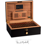 AUTOGRAPHED AMBIENTE BY DANIEL MARSHALL 125 HUMIDOR IN BLACK MATTE  WITH LIFT OUT TRAY