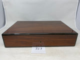FACTORY FLOOR SALE #317 - RARE - FROM DM MUSEUM ARCHIVES COCOBOLO ROSEWOOD 100 CIGAR LOW PROFILE SUEDE LINED PRESENTATION CASE FOR ALFRED DUNHILL BY DANIEL MARSHALL