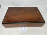FACTORY FLOOR SALE #317 - RARE - FROM DM MUSEUM ARCHIVES COCOBOLO ROSEWOOD 100 CIGAR LOW PROFILE SUEDE LINED PRESENTATION CASE FOR ALFRED DUNHILL BY DANIEL MARSHALL
