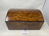 FACTORY FLOOR SALE #289 - AS IS -FROM DM ARCHIVES RARE DM MADE FOR ALFRED DUNHILL PRECIOUS BURL TREASURE CHEST- 125 CIGAR HUMIDOR 90125.3 BY DANIEL MARSHALL PRIVATE STOCK HUMIDOR