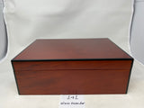 FACTORY FLOOR SALE #141 - AS IS - Rare Milk Glass Lined 125 CIGAR HUMIDOR COCOBOLO ROSEWOOD BY DANIEL MARSHALL - CREATED FOR NAT SHERMAN