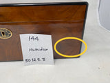 FACTORY FLOOR SALE #144 - AS IS -Top rated Rare Milk Glass Lined 125 CIGAR HUMIDOR BURL BY DANIEL MARSHALL - CREATED FOR NAT SHERMAN