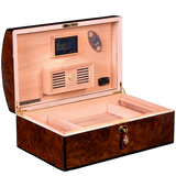 DANIEL MARSHALL LIMITED EDITION 150 HUMIDOR  TREASURE CHEST IN BURL PRIVATE STOCK