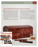 DANIEL MARSHALL LIMITED EDITION 150 HUMIDOR  TREASURE CHEST IN BURL PRIVATE STOCK
