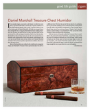 DANIEL MARSHALL LIMITED EDITION 150 HUMIDOR  TREASURE CHEST IN BURL PRIVATE STOCK