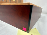 FACTORY FLOOR SALE #142 - AS IS -Rare Milk Glass Lined 125 CIGAR HUMIDOR COCOBOLO ROSEWOOD BY DANIEL MARSHALL - CREATED FOR NAT SHERMAN