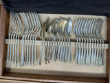 FACTORY FLOOR SALE #2203 - HISTORIC - 1 OF 1 FROM DM MUSEUM RARE MASTERPIECE MADE FOR TIFFANY & CO COMPLETE WITH STERLING SILVER FLATWARE IN CHEST BY DANIEL MARSHALL- MADE FOR TIFFANY & CO