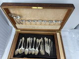 FACTORY FLOOR SALE #2203 - HISTORIC - 1 OF 1 FROM DM MUSEUM RARE MASTERPIECE MADE FOR TIFFANY & CO COMPLETE WITH STERLING SILVER FLATWARE IN CHEST BY DANIEL MARSHALL- MADE FOR TIFFANY & CO