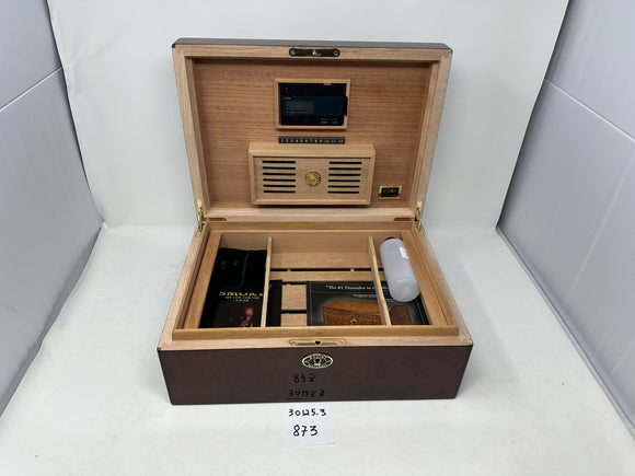 FACTORY FLOOR SALE #873 - 125 CIGAR WITH LIFT OUT TRAY 30125.3 PRECIOUS BURL CIGAR HUMIDOR BY DANIEL MARSHALL PRIVATE STOCK HUMIDOR