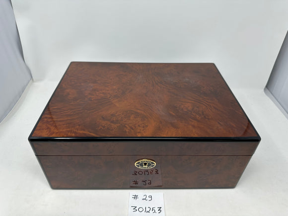 FACTORY FLOOR SALE #29 - AS IS - 30125.3 BY DANIEL MARSHALL 125 HUMIDOR IN BURL