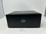 FACTORY FLOOR SALE #62 RARE Autographed "Miami Marlin's Humidor" by Daniel Marshall BLACK MATTE FOR 65 CIGARS