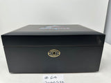 FACTORY FLOOR SALE #64 RARE Autographed "Miami Marlin's Humidor" by Daniel Marshall BLACK MATTE FOR 65 CIGARS