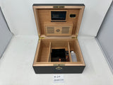 FACTORY FLOOR SALE #64 RARE Autographed "Miami Marlin's Humidor" by Daniel Marshall BLACK MATTE FOR 65 CIGARS