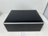 FACTORY FLOOR SALE ITEM #48 AMBIENTE 125 BLACK MATTE WITH SILVER PAINTED EDGES PRIVATE STOCK HUMIDOR