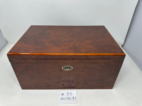 FACTORY FLOOR SALE #35 - AS IS -BURL 150 CIGAR HUMIDOR 20150.3T BY DANIEL MARSHALL  PRIVATE STOCK HUMIDOR