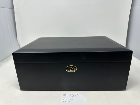 FACTORY FLOOR SALE #720 - AS IS -BLACK MATTE 125 CIGAR HUMIDOR 20125.5K BY DANIEL MARSHALL PRIVATE STOCK HUMIDOR