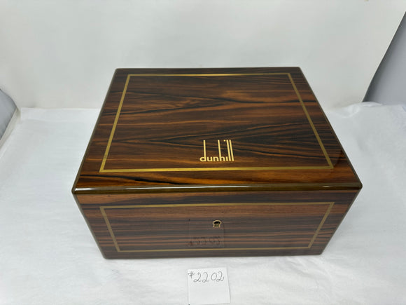 FACTORY FLOOR SALE #2202 - RARE DUNHILL HUMIDOR THAT STARTED DANIEL CREATING FOR ALFRED DUNHILL CIRA 1982 MACASSAR EBONY HUMIDOR
