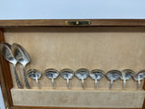 FACTORY FLOOR SALE #2203 - HISTORIC - 1 OF 1 FROM DM MUSEUM RARE MASTERPIECE MADE FOR TIFFANY & CO COMPLETE WITH STERLING SILVER FLATWARE IN CHEST BY DANIEL MARSHALL- MADE FOR TIFFANY & CO