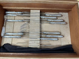 FACTORY FLOOR SALE #2203 - HISTORIC - 1 OF 1 FROM DM MUSEUM RARE MASTERPIECE MADE FOR TIFFANY & CO COMPLETE WITH STERLING SILVER FLATWARE IN CHEST BY DANIEL MARSHALL- MADE FOR TIFFANY & CO