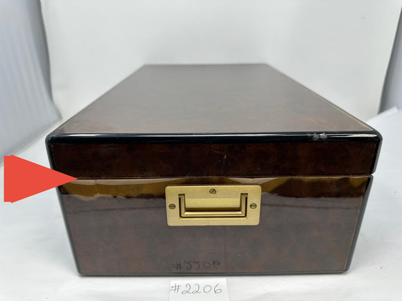 FACTORY FLOOR SALE #2206 - AS IS -150 BURL CIGAR HUMIDOR 30150 BY DANIEL MARSHALL PRIVATE STOCK HUMIDOR