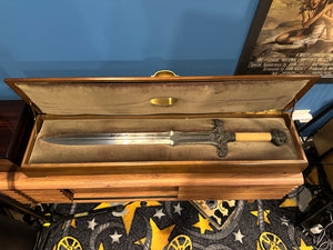 Autographed Governor Arnold Schwarzenegger's "Conan Sword" with Daniel Marshall Presentation Case