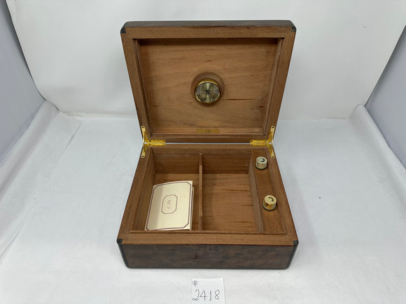 FACTORY FLOOR SALE #2418 - AS IS -RARE DM ARCHIVES MADE FOR ALFRED DUNHILL 50 CIGAR HUMIDOR 30050.3 BURL BY DANIEL MARSHALL PRIVATE STOCK HUMIDOR
