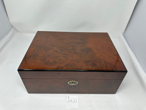 FACTORY FLOOR SALE #2421 - 125 CIGAR WITH LIFT OUT TRAY 30125.3 PRECIOUS BURL CIGAR HUMIDOR BY DANIEL MARSHALL PRIVATE STOCK HUMIDOR
