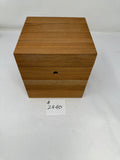 FACTORY FLOOR SALE #2440 - AS IS -UNFINISHED MAHOGANY UPRIGHT CIGAR HUMIDOR OR TISSUE BOX  BY DANIEL MARSHALL PRIVATE STOCK