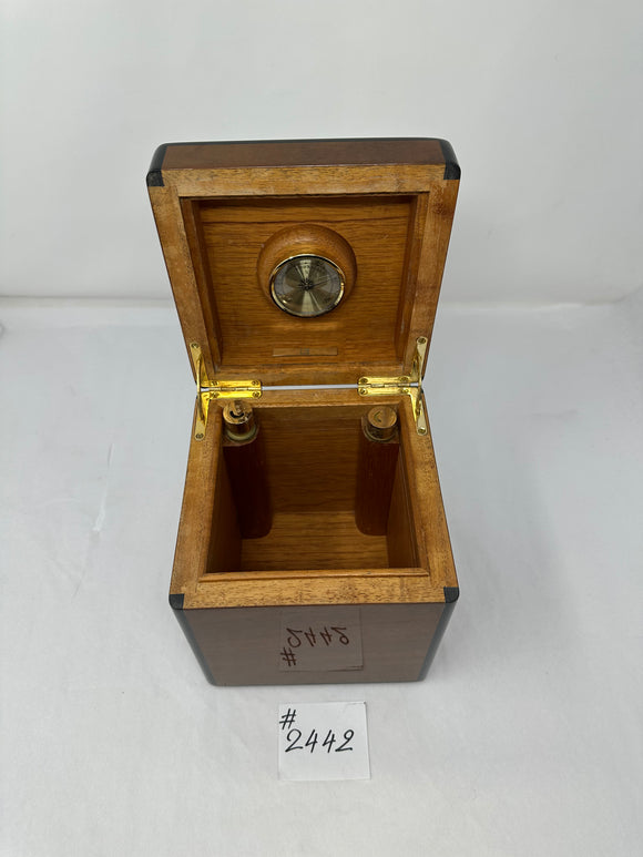 FACTORY FLOOR SALE #2442 - AS IS -RARE POLISHED BLACK WALNUT CIGAR OR TOBACCO HUMIDOR MADE FOR ALFRED DUNHILL OF LONDON  BY DANIEL MARSHALL PRIVATE STOCK