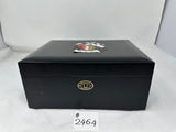 FACTORY FLOOR SALE #2464 Crest printed BLACK MATTE FOR 65 CIGARS