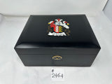 FACTORY FLOOR SALE #2464 Crest printed BLACK MATTE FOR 65 CIGARS