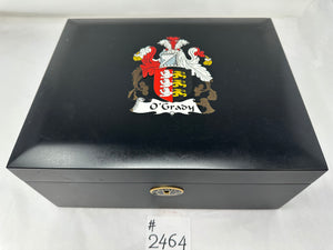 FACTORY FLOOR SALE #2464 Crest printed BLACK MATTE FOR 65 CIGARS