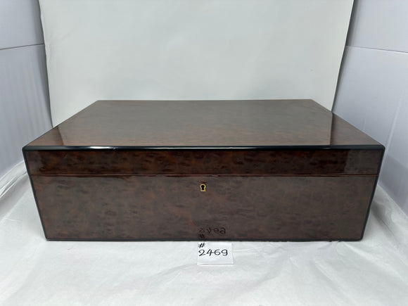 FACTORY FLOOR SALE #2469 - AS IS -150 BURL CIGAR HUMIDOR 30150 BY DANIEL MARSHALL PRIVATE STOCK HUMIDOR