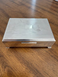 Antique English Sterling Silver Cigar Box or Cigarette/ Trinket Jewelry Box