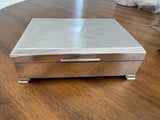 Antique English Sterling Silver Cigar Box or Cigarette/ Trinket Jewelry Box