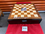 Factory Floor Sale 2487 - Rare "Chess Humidor" by Daniel Marshall Signed by Governor Arnold Schwarzenegger and Franco Columbu Circa 1997