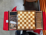 Factory Floor Sale 2492 - Rare "Chess Humidor" by Daniel Marshall Signed by Governor Arnold Schwarzenegger and Franco Columbu Circa 1997