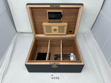 FACTORY FLOOR SALE ITEM #2498 AMBIENTE 65 BLACK MATTE PRIVATE STOCK HUMIDOR