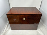 AUTOGRAPHED DANIEL MARSHALL LIMITED EDITION 500 CIGAR HUMIDOR IN BURL WITH 4 LIFT OUT TRAYS