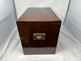 AUTOGRAPHED DANIEL MARSHALL LIMITED EDITION 500 CIGAR HUMIDOR IN BURL WITH 4 LIFT OUT TRAYS