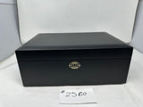 FACTORY FLOOR SALE #2560 - AS IS -BLACK MATTE 125 CIGAR HUMIDOR  WITH LIFT OUT TRAY 20125.5TK BY DANIEL MARSHALL PRIVATE STOCK HUMIDOR (Copy)